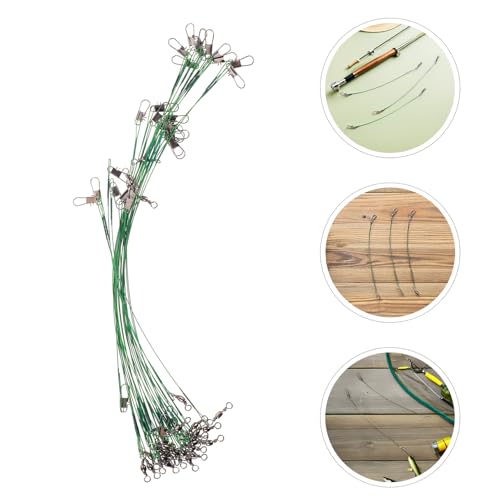 BESPORTBLE 60pcs cables de acero para pesca con giratorios y snaps miniatura 7