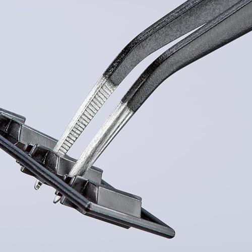 KNIPEX Universalpinzette schwarz lackiert Geriffelt 155 mm, 92 34 37 – Ansicht 5