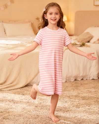 Image of Girls Cotton Dress 3T to Size 10 Princess Dresses Kids Playwear Soft Outfit Toddler Home wear