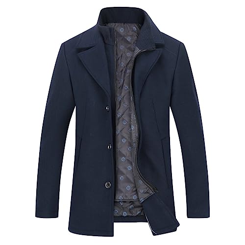 YOUTHUP Cappotto in Lana con Gilet da Uomo...