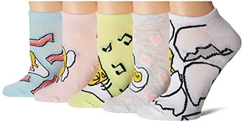 gudetama Women's 5 Pack No Show Ankle Socks2
