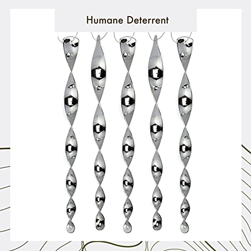 Bird Blinder Bird Deterrent - Bird Reflective Repellent Outdoor Devices - Bird Scare Devices - Window Reflector Deterrents - Wind Twisting Bird Scare Rods - Holographic Devices (12 Inch, Set Of 5) #TOP1