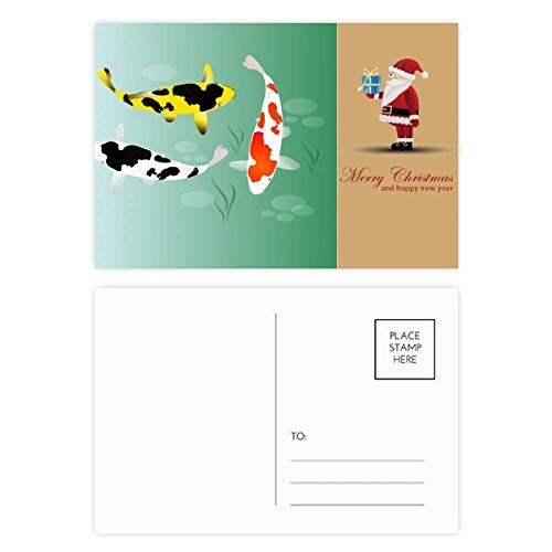 Cartes postales de remerciement avec motifs poissons chinois en lot de 20 pièces pour sillage