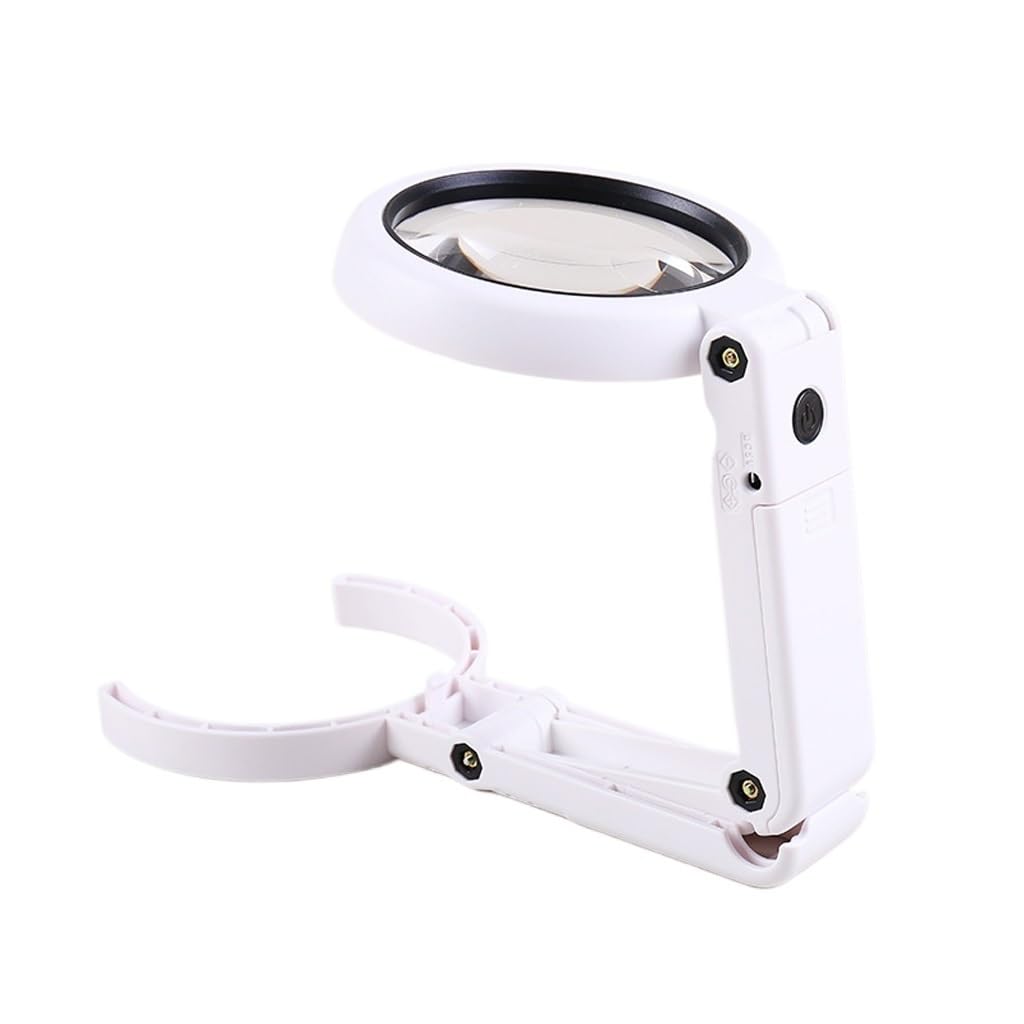 Lupa De Lectura Plegable De Sobremesa con Luz Led Y Enchufe.,
