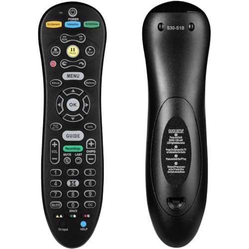 S30-S1B Remote for ATT Uverse Receiver Latest Version S30 Remote Replacement with U-Verse Receiver Cable Box ISB7005 ISB7000 Remote with Backlit Function 2 Years Warranty