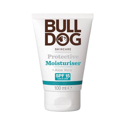 BULLDOG SKINCARE Protective Moisturiser SPF 15 100ml Enriched with Aloe Vera Suitable For All Skin Types