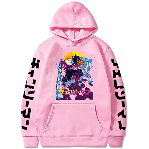 acsefire Chainsaw Man Denji Hoodie Chainsaw Man Chainsaw Denji Sweatshirt Casual Harajuku Pullover für Männer Frauen Jugendliche Cover