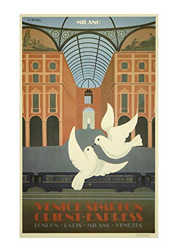 Poster encadré Venice Simplon Orient Express Milano pour sublimer un grand salon moderne