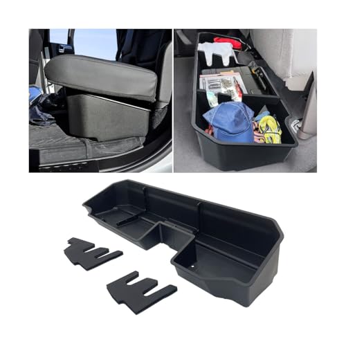YoCenSe Underseat Storage Box Fitment for Chevy Silverado/GMC Sierra 1500 2500 3500 (Black, 2020-2025 4-Door Models)