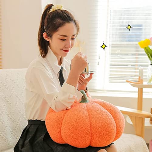 Natureman Pumpkin Stufed Plush Pillow Halloween Pumpkins Plush Toys Soft Pumpkin Throw Pillow Gifts For Home Decoration Party Favors (11 Inch/Orange) #TOP2