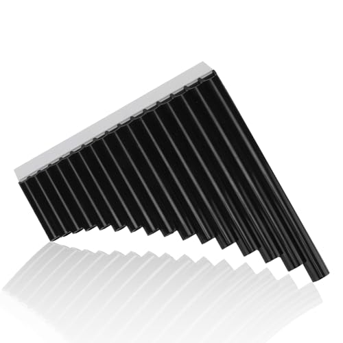 Panflöte Pan Flute Instrument Spielen Sie einfach EIN Lied Einfach zu Lernen und zu Spielen Langlebiger als Bambusflöten Panflöte 16 Pfeifen für Musik(die Schwarze)