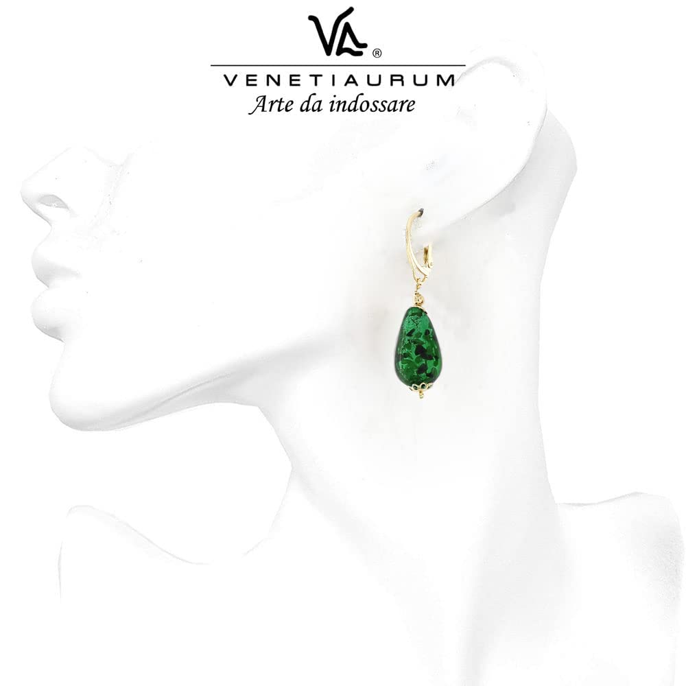 Venetiaurum - Orecchini per Donna con Perle a Goccia in Vetro Originale di Murano e Argento 925 - Gioiello Made in Italy Certificato