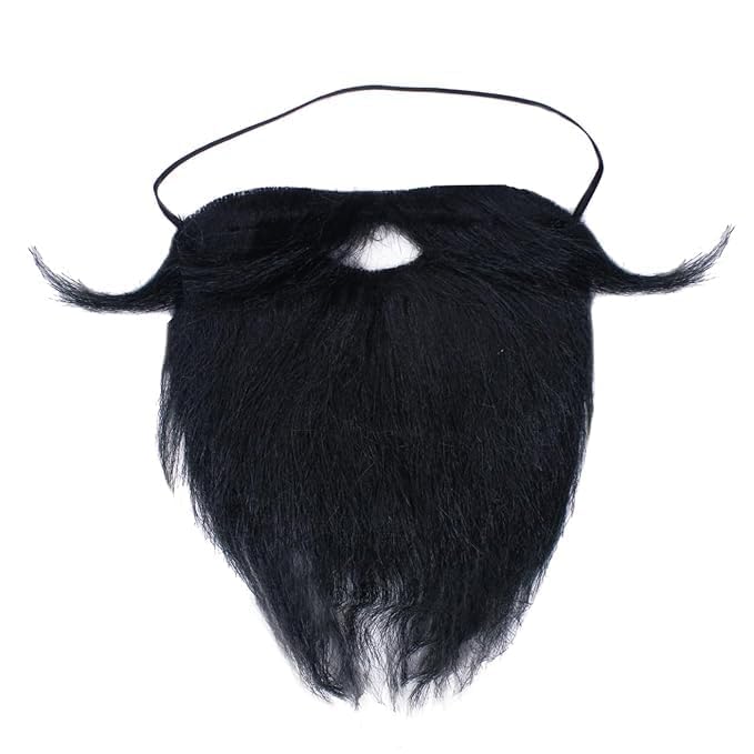 KAVIN Halloween Party Favors Prank Toy, Real Looking Rubber Insects and Tricky Toys for Prank Party Decoration (Fake Beard-1 Pcs)