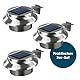 EASYmaxx Solar-Dachrinnenleuchten 3er Set, Edelstahl | Außenbeleuchtung | Kabellos | Beleuchtung
