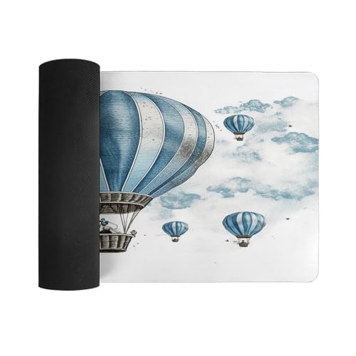 Mouse Pad Grande Antideslizante de Goma Estilo Globo Azul miniatura 3
