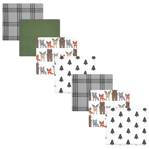 Image of Luvable Friends Little Treasure Flannel Receiving Blankets 7pk