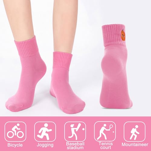 Image of Eurzom 10 Pairs Socks Womens Crew Elastic Ankle Length Cotton Socks Aesthetic Cute Lightweight Low Cut Gifts for Women
