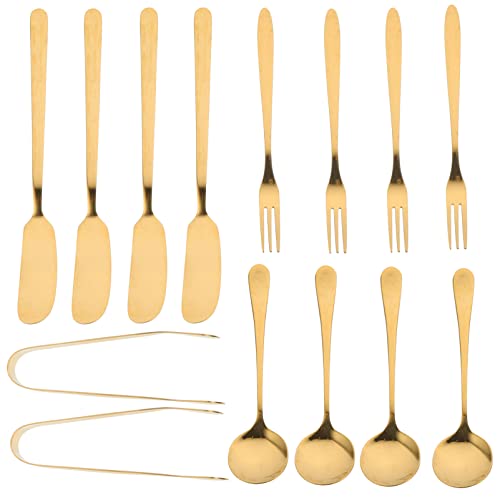 STOBAZA Ice Cream Shovel Spoons Cheese Serving Utensils Set 14pc Silverware Set