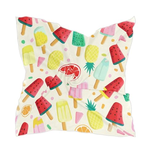 Colorful Popsicles Silk Head Scarf 24