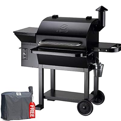 Z Grills ZPG-10002B 2020 New Model Wood Pellet Grill & Smoker, 8 in 1 BBQ Grill Auto Temperature Control, 1060 sq in Black