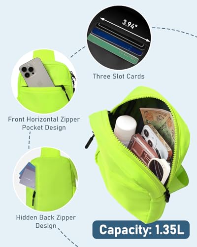 GEEAD Small Sling Bag for Women and Men Mini Crossbody Phone Chest Bag Waterproof Nylon Shoulder Bag Gym Travel4