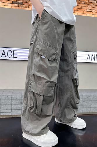 SANGTREE Boy's Adjustable Waist Baggy Cargo Pants, 4-14 Years4