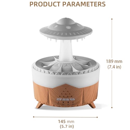 Humidificador Difusor Aromático Eléctrico Rain Cloud portátil miniatura 4