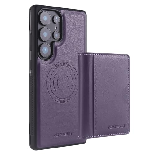 Étui portefeuille Samsung Galaxy S26 cuir violet porte-carte amovible
