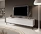 Selsey TV Schrank Board Sideboard Fernsehtisch Fernsehschrank Mit Schränken 150 cm Schwarze Beine Weiß Bemmi