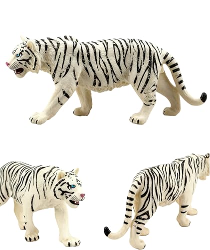 Image of White Tiger Toy for Kids, Storytelling Props and Home Decor, Collectible Lifelike Animal Model, Tiger Toys for Kids, Suitable for Giving as a Gift
