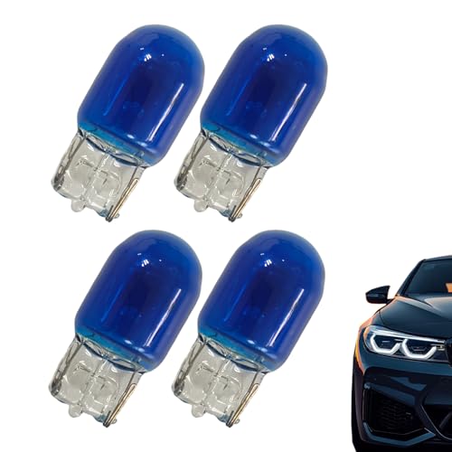 GifBasg Hochwertiges 4er Set W21/5W T20 12V Tagfahrlicht & Standlicht - Blaues Xenon-Effekt, Doppel-Glühlampen, E-Prüfzeichen, Canbus-kompatibel - Ideal für alle Fahrzeuge mit T20 Sockel, W3x16q