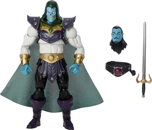 Masters of The Universe Masterverse Action Figure Keldor New Eternia, 7 Inch Motu Toy, 30 Points Articulation, Extra Zombie Head & Sword & Holster