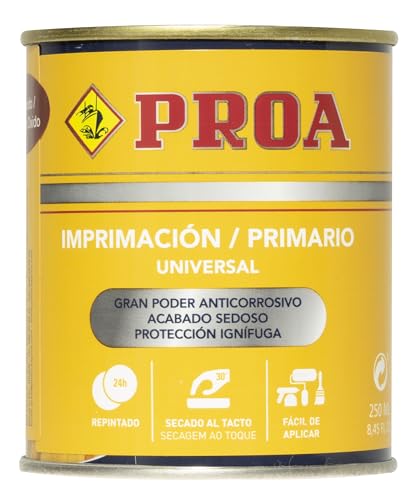 Imprimacion Universal Antioxidante Proa. Gris Medio RAL 7042. 750 ML.