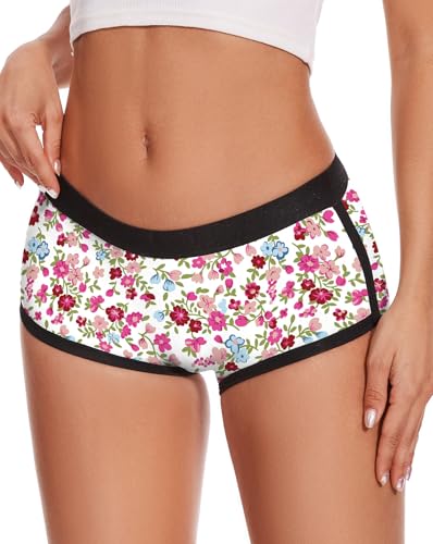 Image of Aueyan Womens Boyshorts Panties Stretchy Boxer Briefs Novelty Lounge Sleep Shorts
