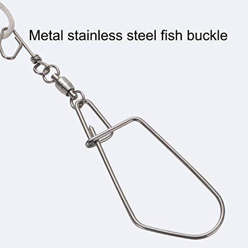 Trava com clipe de peixe, isca de pesca ao ar livre, fivela de trava de aço inoxidável, gancho de tr