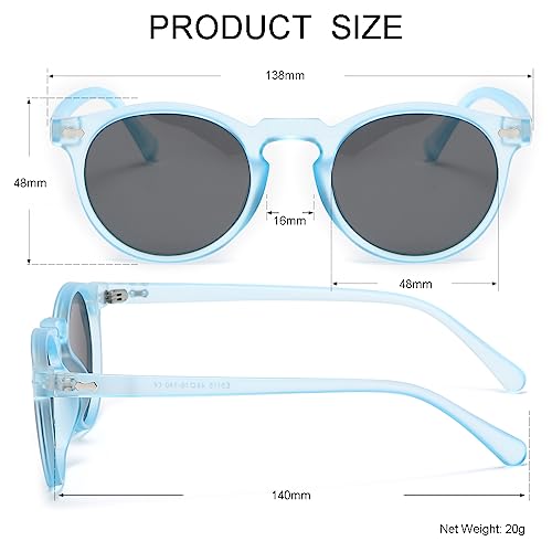 Image of Vintage Polarized Sunglasses for Men Women Round Retro Classic Fashion Eyewear UV400 Protection Sun Glasses