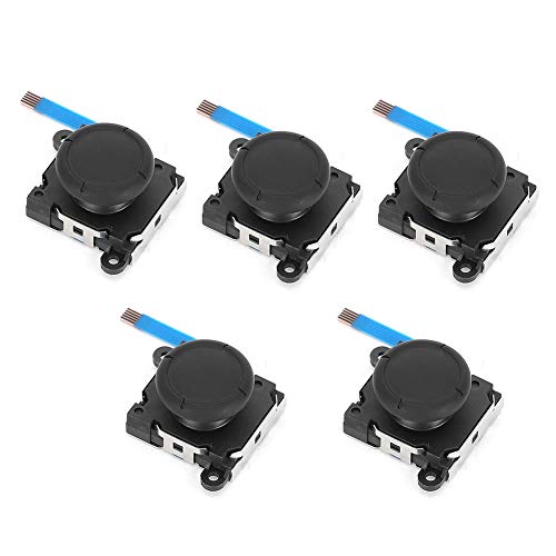 5pcs Remplacement de 3D Joystick Analogique, Kit de Réparation Capteur de Bâtons de Pouce avec Tournevis, Bouton de Manette de Remplacement de Bâton Analogique à Bascule pour Switch Cover