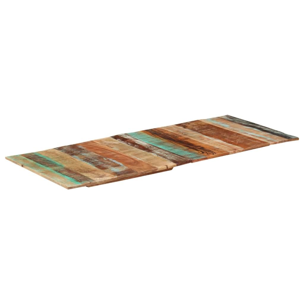 Plateau de table en bois massif de récupération 140x60 surface polie et laquée d'exception