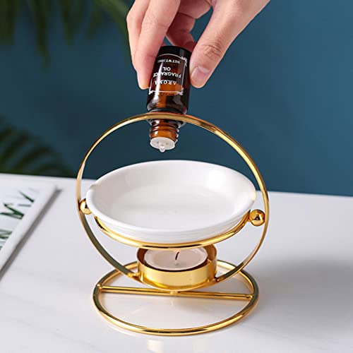 Difusor de Aroma Queimador de Óleo Essencial | Prato de Cerâmica Aromaterapia Queimador de Óleo Esse