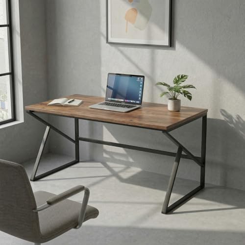Image of Amazon Brand - Solimo Office & Study Computer Desk | Work & Gaming Table | (60 D x 120 W x 75 H) cm | Forest Dark | DIY.