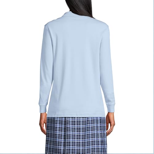 Image of Lands' End School Uniform Kids Long Sleeve Interlock Polo Shirt