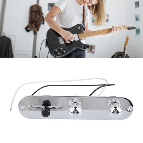 Tableau de commande 3 voies en métal avec 2 vis pour guitare TL