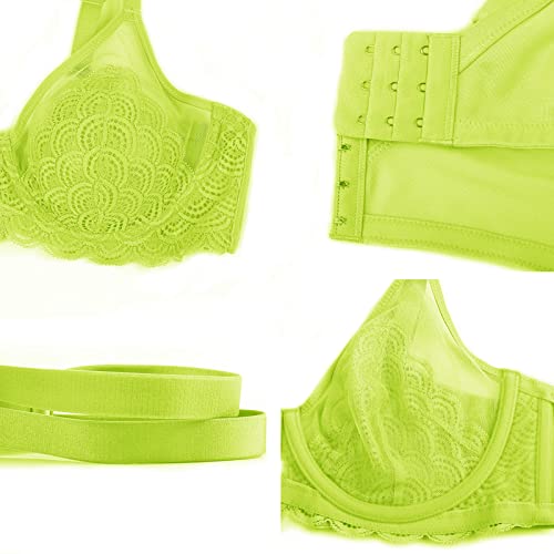 Hsia Minimizer Bras For Women Unlined Bras With Underwire Full Coverage Lace Plus Size Kelly Green Bra 36Ddd #TOP6