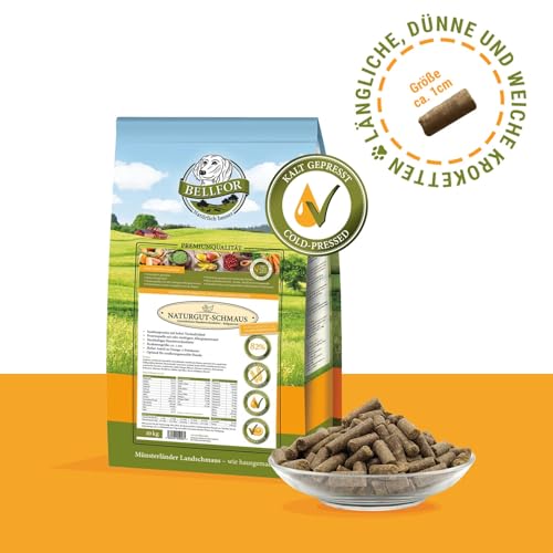 Bellfor Naturgut-Schmaus Hochwertiges Kaltgepresstes Hypoallergenes Trockenfutter für Hunde mit Insekten Getreidefrei Optimal für Ernährungssensible Hunde (4 kg)