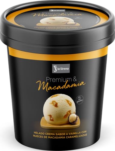 La Sirena Tarrina Vainilla/Macadamia Premium, 500ml (Congelado)