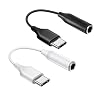 3.5mm Headphone and Microphone Adapter Black White For Ayex TYP-C
