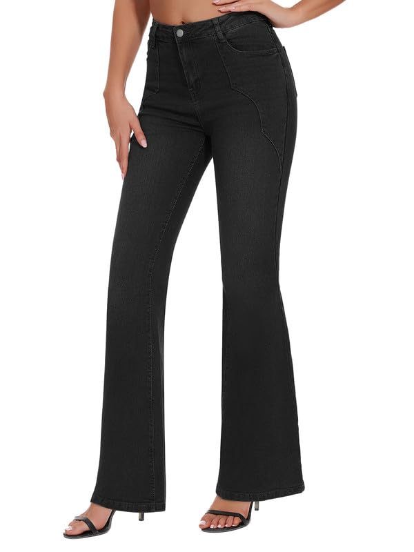 Women's High Waisted Jeans Straight Leg Casual Denim Pants