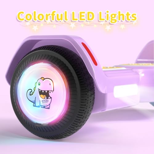 Image of SIMATE 6.5 inch Bluetooth Scooter, LED Lights & APP & Music Speaker, Long Battery Life, Gifts for Kids & Adults & Girls & Boys, for All Ages