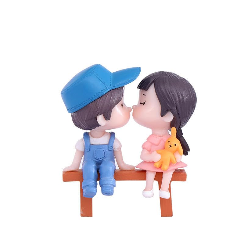 Image of Cortina Cute Cartoon Car Dashboard Interior Decoration Accessories Decoration Ornaments Plastic Crafts Girl and Boy Couple Ornaments