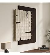 Troartos Large 3D Textured Wall Art for Living Room, Vertical Abstract Brown and Beige Artwork fo...